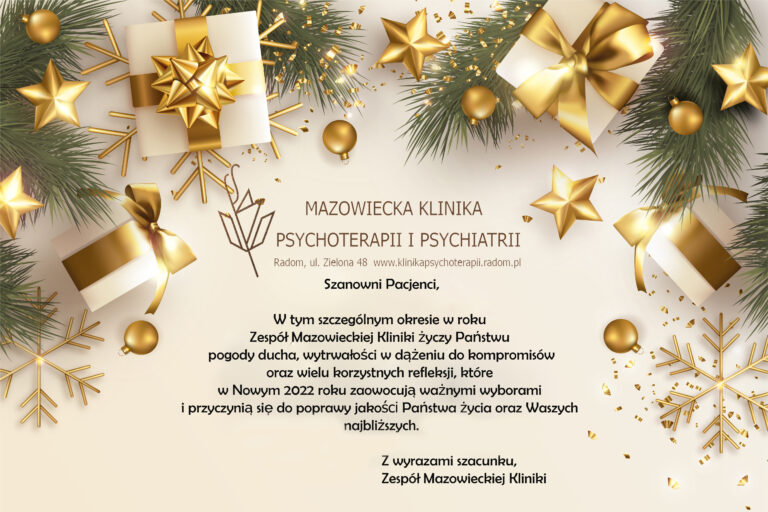 Życzenia świąteczne kliniki psycjoterapii